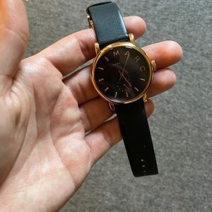 Black and gold Marc jacobs watch